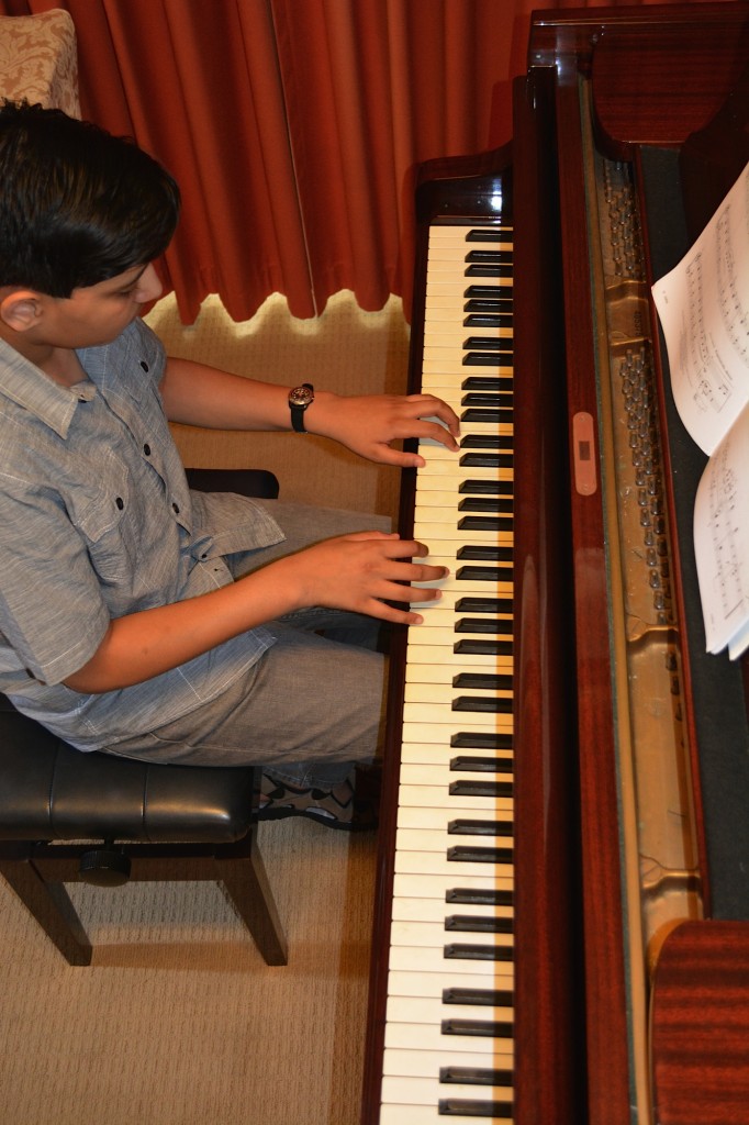 Azeem advanced piano student